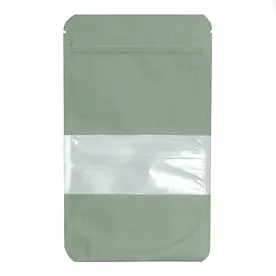 Дой-пак 100х170х30 крафт zip-замок окно (50г кофе)