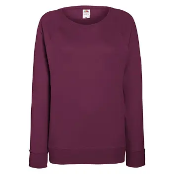 Толстовка женская 'Fruit of the Loom' 'LIGHTWEIGHT RAGLAN' Бордовый 8652-03