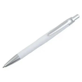 Ручка пластиковая 'GRETA' soft-touch Белый Серебристый 15551-03