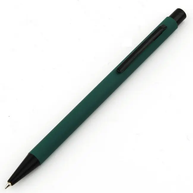 Ручка металлическая soft touch Темно-зеленый Черный 12944-06