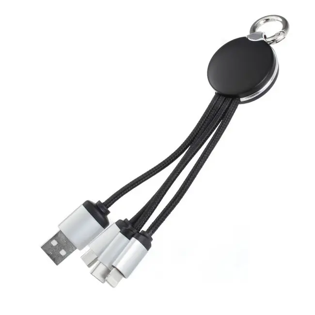 Кабель 'Compact' USB 3в1 для зарядки Серебристый Черный 5775-01