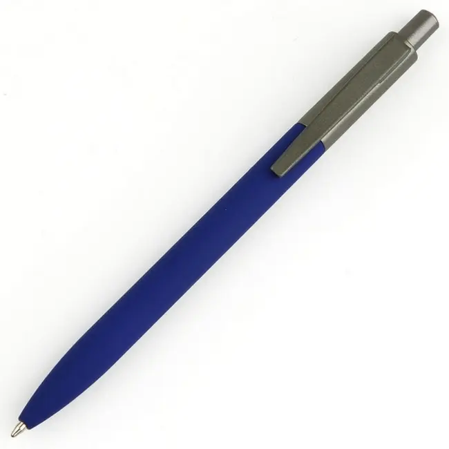 Ручка металева soft touch 'LORA' Серый Синий 15301-04