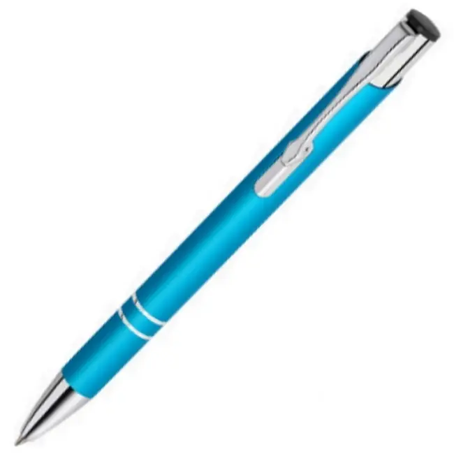 Ручка металлическая с насечками Серебристый Голубой Черный 7079-12